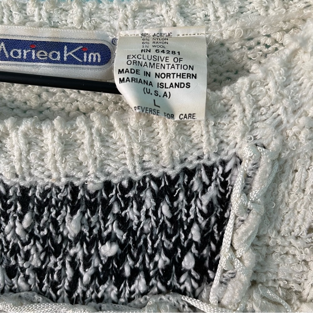 Mariea Kim Patchwork Apple Checkboard Vintage Swe… - image 3